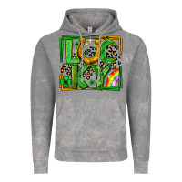 Cloud Rock lucky horseshoe st patricks day leopard frame Vintage Hoodie - LillyAllenDesigns