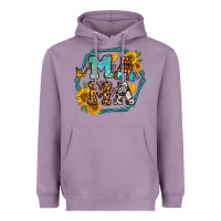 Lavender sunflowers hexagon frame mama Heavyweight Hoodie - Jasminsmagicworld