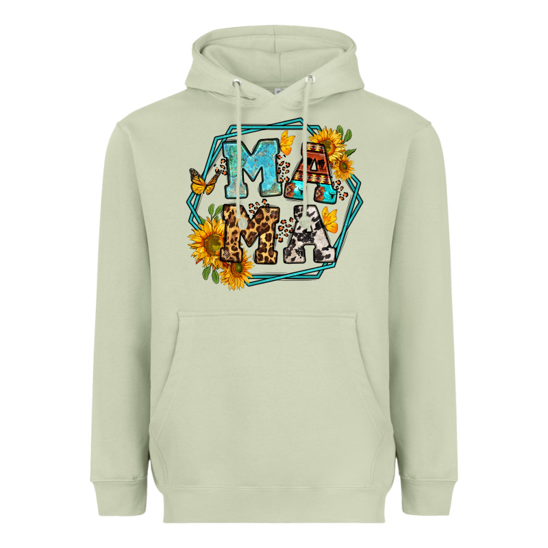 Sunflowers Hexagon Frame Mama Heavyweight Hoodie by Jasminsmagicworld | Teevron