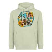 Matcha sunflowers hexagon frame mama Heavyweight Hoodie - Jasminsmagicworld