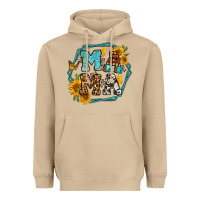 Mushroom sunflowers hexagon frame mama Heavyweight Hoodie - Jasminsmagicworld