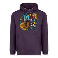 Plum sunflowers hexagon frame mama Heavyweight Hoodie - Jasminsmagicworld