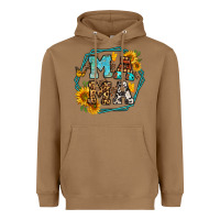 Toasted Coconut sunflowers hexagon frame mama Heavyweight Hoodie - Jasminsmagicworld