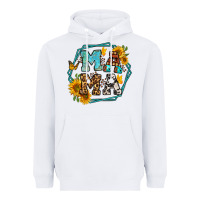 White sunflowers hexagon frame mama Heavyweight Hoodie - Jasminsmagicworld