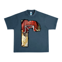 Midnight Navy farm life alphabet lowercase letters r Urban Heavy Tee - BundleAndBundleShop