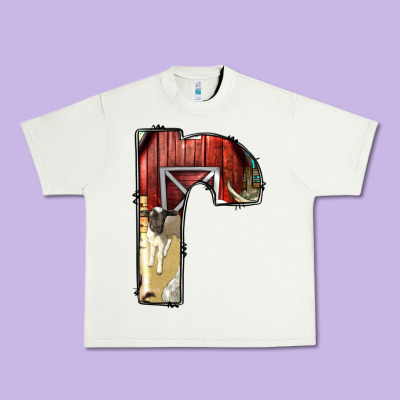 Farm Life Alphabet Lowercase Letters R Urban Heavy Tee Designed By Bundleandbundleshop