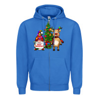 True Royal merry christmas gnomes, reindeer Zipper Hoodie - RanaPortraitStore