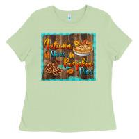 Matcha autumn skies pumpkin pies tumbler Ladies Tee - BundleAndBundleShop