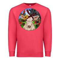 Cardinal Christmas Charolais Calf Black Angus Bull And Roos Premium Sweatshirt - RanaPortraitStore