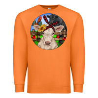 Carrot Christmas Charolais Calf Black Angus Bull And Roos Premium Sweatshirt - RanaPortraitStore