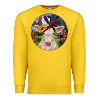 Lemon Christmas Charolais Calf Black Angus Bull And Roos Premium Sweatshirt - RanaPortraitStore
