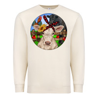 Sandshell Christmas Charolais Calf Black Angus Bull And Roos Premium Sweatshirt - RanaPortraitStore