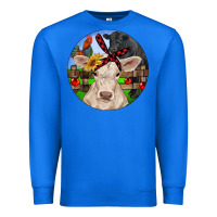 Christmas Charolais Calf Black Angus Bull And Roos Premium Sweatshirt | Teevron