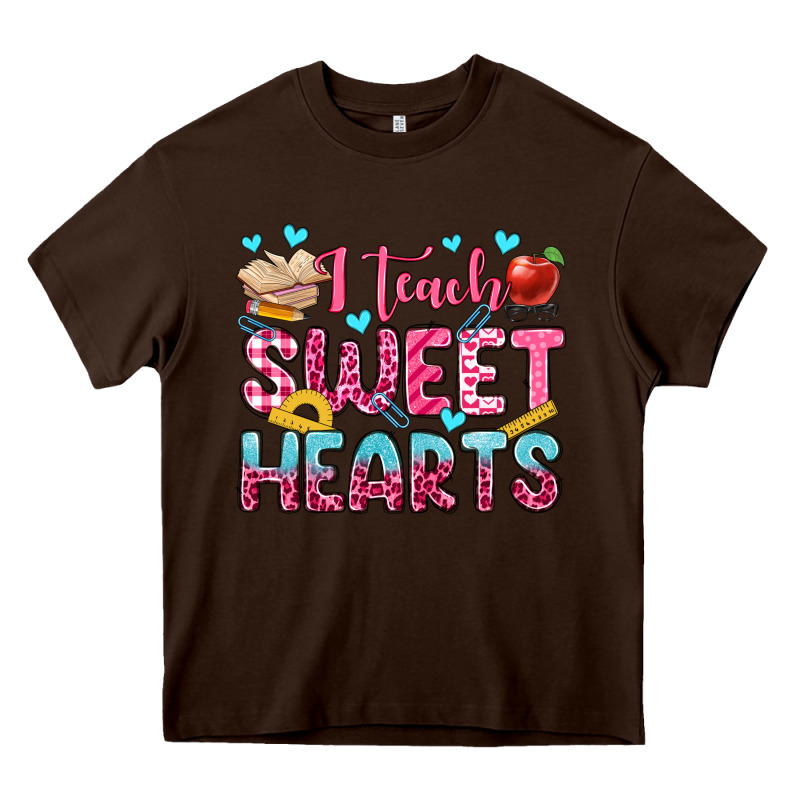I Teach Sweet Hearts Olivia Heavy Core Tee by OliviaCreatesArt | Teevron