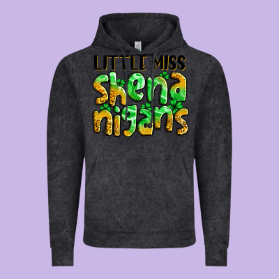 Little Miss Shenanigans St. Patrick's Vintage Hoodie Designed By Lillyallendesigns