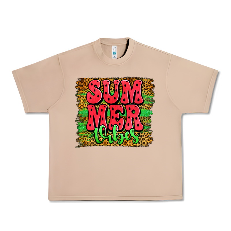 Summer Vibes Watermelon Leopard Background Urban Heavy Tee by Jasminsmagicworld | Teevron