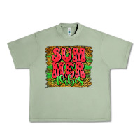 Oil Green summer vibes watermelon leopard background Urban Heavy Tee - Jasminsmagicworld
