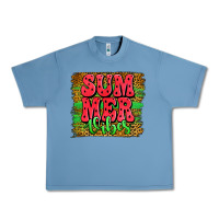 Pebble Blue summer vibes watermelon leopard background Urban Heavy Tee - Jasminsmagicworld