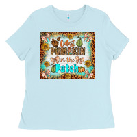 Baby Blue cutest pumpkin in the patch Ladies Tee - BundleAndBundleShop