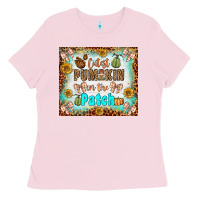 Bubblegum Pink cutest pumpkin in the patch Ladies Tee - BundleAndBundleShop