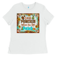 White cutest pumpkin in the patch Ladies Tee - BundleAndBundleShop