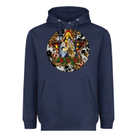 Navy Oh Holy Night Christmas Heavyweight Hoodie - RanaPortraitStore