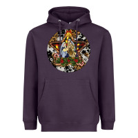 Plum Oh Holy Night Christmas Heavyweight Hoodie - RanaPortraitStore