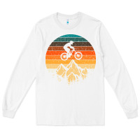 White mountainbike downhill retro vintage gift   mountain bike Long Sleeve Tee - DesigneFamous