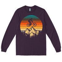 Plum mountainbike downhill retro vintage gift   mountain bike Long Sleeve Tee - DesigneFamous