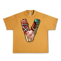 Peanut Butter farm life alphabet lowercase letters v Urban Heavy Tee - BundleAndBundleShop