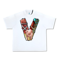 White farm life alphabet lowercase letters v Urban Heavy Tee - BundleAndBundleShop