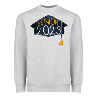 Heather Grey Senior 2023 graduation png sublimation design down Heavyweight Sweatshirt - RanaPortraitStore