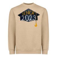 Senior 2023 Graduation Png Sublimation Design Down Heavyweight Sweatshirt | Teevron