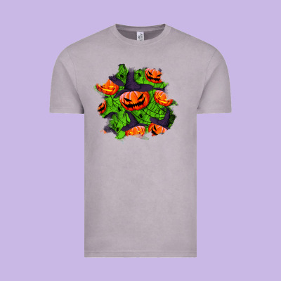 Halloween Pumpkin Patch Vintage Tee Designed By Bundleandbundleshop