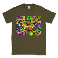 Army Green mardi gras cake glitterleopard and cowhide background Classic Tee - Artiststas