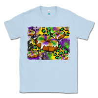 Dusty Blue mardi gras cake glitterleopard and cowhide background Classic Tee - Artiststas