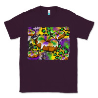 Plum mardi gras cake glitterleopard and cowhide background Classic Tee - Artiststas