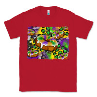 Red mardi gras cake glitterleopard and cowhide background Classic Tee - Artiststas