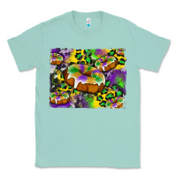 Seafoam mardi gras cake glitterleopard and cowhide background Classic Tee - Artiststas