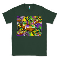 Sports Green mardi gras cake glitterleopard and cowhide background Classic Tee - Artiststas