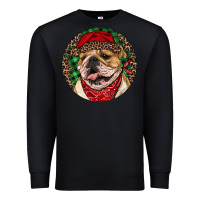 Black Christmas English Bulldog Premium Sweatshirt - RanaPortraitStore