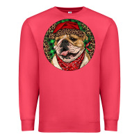 Cardinal Christmas English Bulldog Premium Sweatshirt - RanaPortraitStore