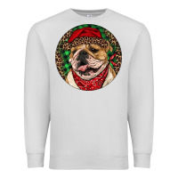 Dove Grey Christmas English Bulldog Premium Sweatshirt - RanaPortraitStore