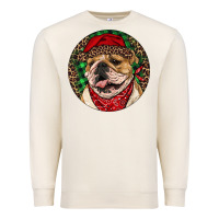 Sandshell Christmas English Bulldog Premium Sweatshirt - RanaPortraitStore