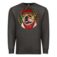 Smoke Christmas English Bulldog Premium Sweatshirt - RanaPortraitStore