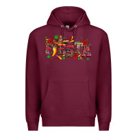 Burgundy fieasta with sombrero rose and pepper Premium Hoodie - Artiststas