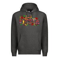 Charcoal Heather fieasta with sombrero rose and pepper Premium Hoodie - Artiststas