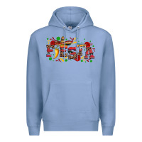 Colony Blue fieasta with sombrero rose and pepper Premium Hoodie - Artiststas