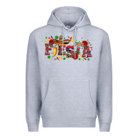 Heather Grey fieasta with sombrero rose and pepper Premium Hoodie - Artiststas
