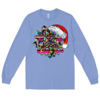 Colony Blue serape and leopard christmas Long Sleeve Tee - CowhideDigitalArt